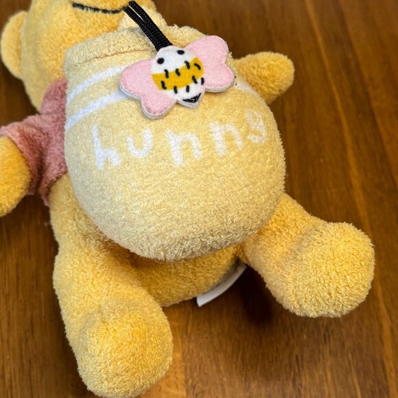 DISNEY Baby Winnie The Pooh Plush Toy Hunny Pot Bell Rattle Stuffed Animal Rare - Picture 6 of 9